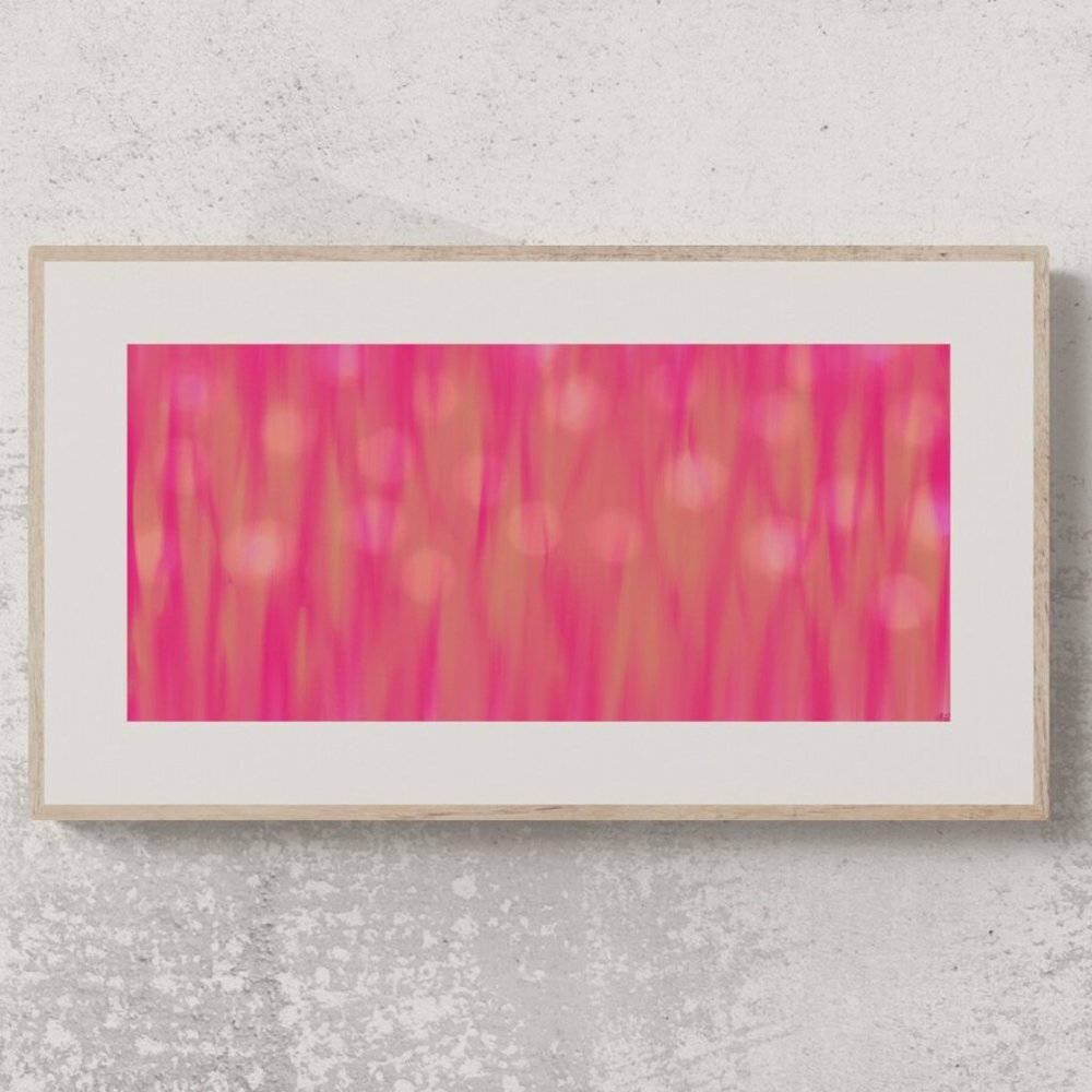 Cherry Glow Abstract Art | Modern Wall Art Decor | Digital Print